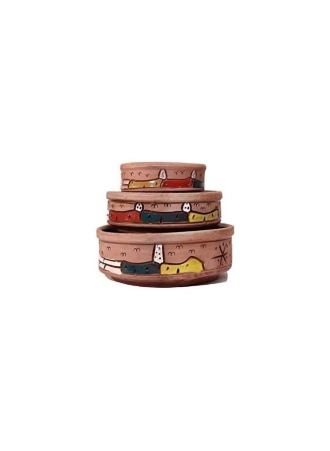 3 Pottery Colored Tajine - Image 1